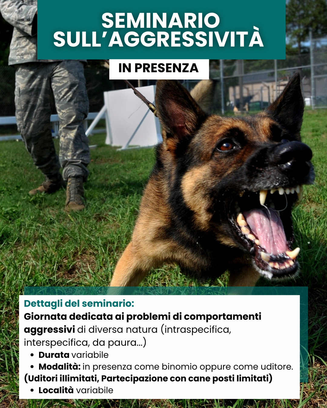 seminario cinofilo aggressività